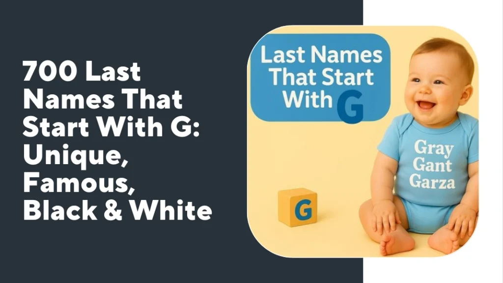 Last Names That Start With G