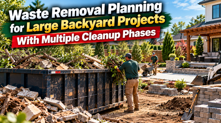 Waste Removal Planning for Large Backyard Projects With Multiple Cleanup Phases